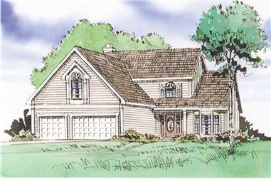 4-Bedroom, 2636 Sq Ft Country House Plan - 147-1043 - Front Exterior