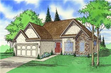 3-Bedroom, 1935 Sq Ft Country Home Plan - 147-1066 - Main Exterior