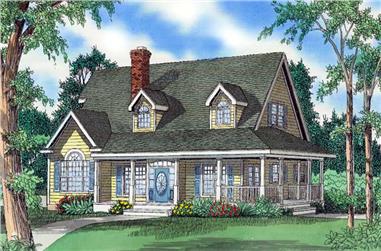 4-Bedroom, 2890 Sq Ft Country Home Plan - 147-1067 - Main Exterior