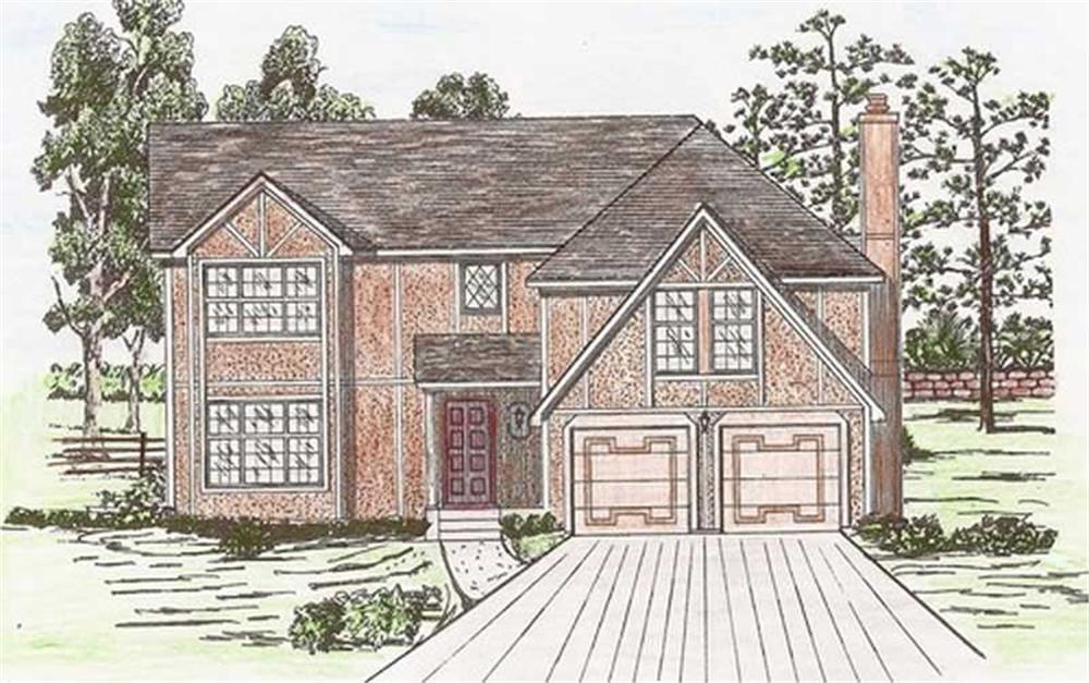 Front elevation of Country home (ThePlanCollection: House Plan #147-1146)