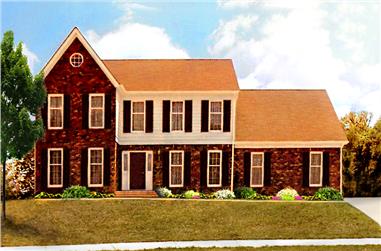 4-Bedroom, 2798 Sq Ft Traditional House Plan - 147-1155 - Front Exterior
