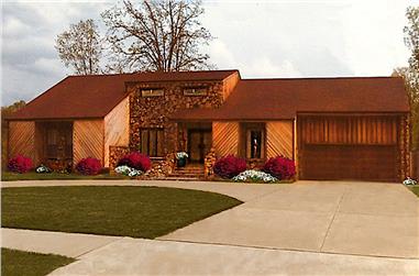 3-Bedroom, 3004 Sq Ft Contemporary Home Plan - 147-1161 - Main Exterior
