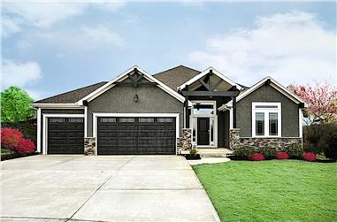 4-Bedroom, 2587 Sq Ft Ranch House - Plan #147-1163 - Front Exterior
