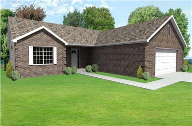 3-Bedroom, 1824 Sq Ft Country Home Plan - 148-1008 - Main Exterior