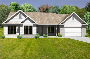 3-Bedroom, 1780 Sq Ft Country Home Plan - 148-1014 - Main Exterior