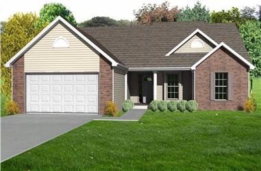 3-Bedroom, 1484 Sq Ft Country Home Plan - 148-1024 - Main Exterior