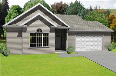 3-Bedroom, 1414 Sq Ft Country Home Plan - 148-1026 - Main Exterior