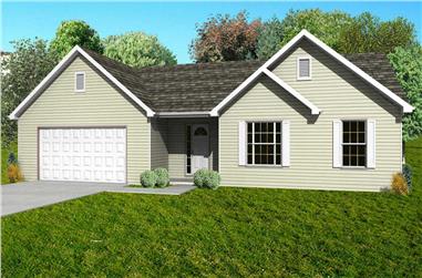 3-Bedroom, 1440 Sq Ft Country Home Plan - 148-1030 - Main Exterior
