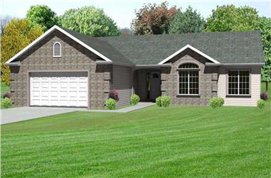 3-Bedroom, 1638 Sq Ft Country House Plan - 148-1043 - Front Exterior