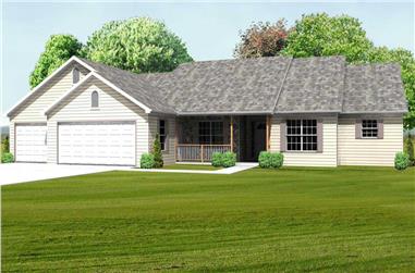 3-Bedroom, 2270 Sq Ft Country House Plan - 148-1054 - Front Exterior
