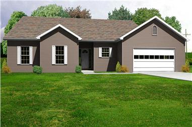 3-Bedroom, 1806 Sq Ft Country Home Plan - 148-1055 - Main Exterior