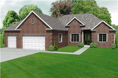 3-Bedroom, 1968 Sq Ft Country House Plan - 148-1057 - Front Exterior