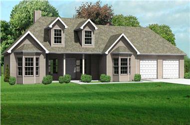 3-Bedroom, 1528 Sq Ft Country Home Plan - 148-1062 - Main Exterior
