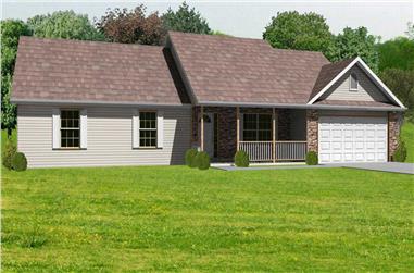 3-Bedroom, 1856 Sq Ft Country House Plan - 148-1083 - Front Exterior