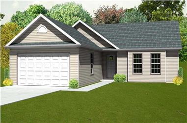 3-Bedroom, 1216 Sq Ft Country House Plan - 148-1084 - Front Exterior