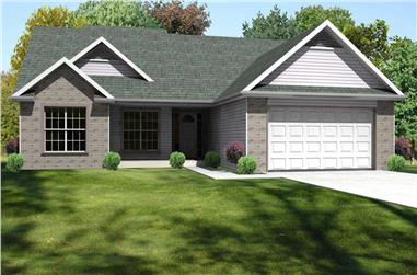 3-Bedroom, 1506 Sq Ft Country Home Plan - 148-1091 - Main Exterior