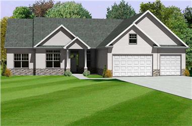 3-Bedroom, 1994 Sq Ft Country Home Plan - 148-1094 - Main Exterior