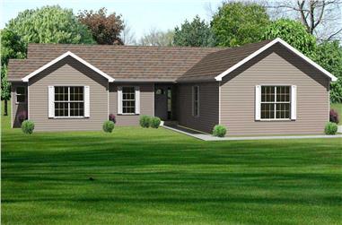 3-Bedroom, 1816 Sq Ft Country Home Plan - 148-1095 - Main Exterior