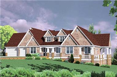 4-Bedroom, 5043 Sq Ft Country Home - Plan #149-1526 - Main Exterior