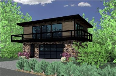 2-Bedroom, 1159 Sq Ft Modern House Plan - 149-1839 - Front Exterior