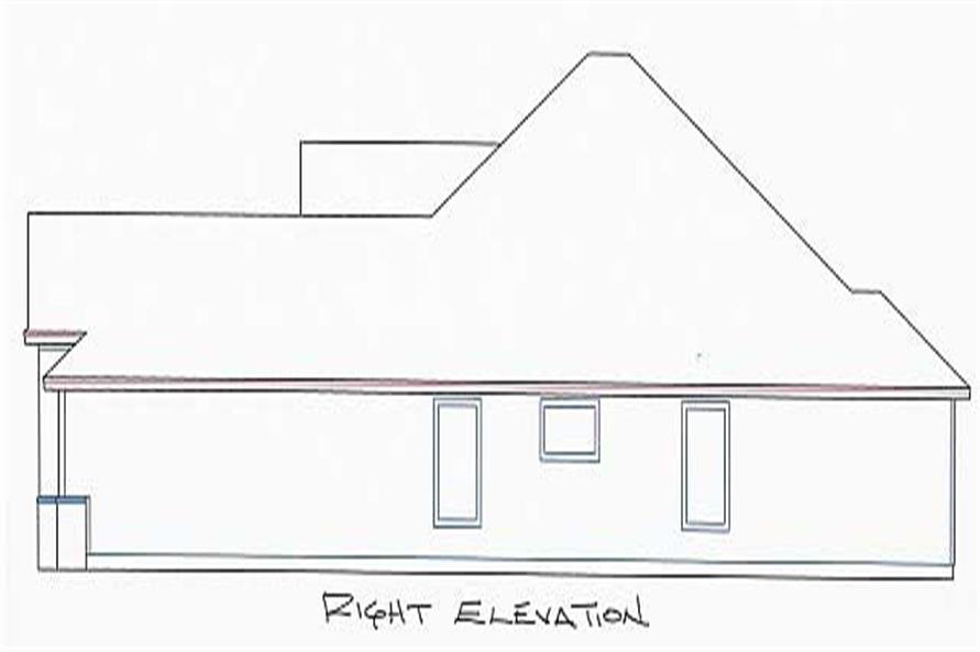 Home Plan Right Elevation of this 4-Bedroom,1933 Sq Ft Plan -150-1004