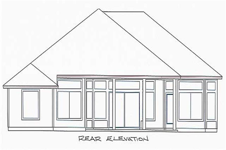 Home Plan Rear Elevation