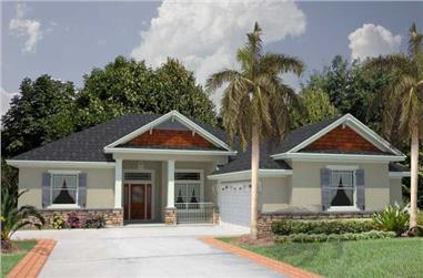 4-Bedroom, 2245 Sq Ft Florida Style Home Plan - 150-1005 - Main Exterior