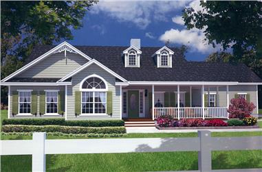 3-Bedroom, 1902 Sq Ft Country House Plan - 150-1014 - Front Exterior
