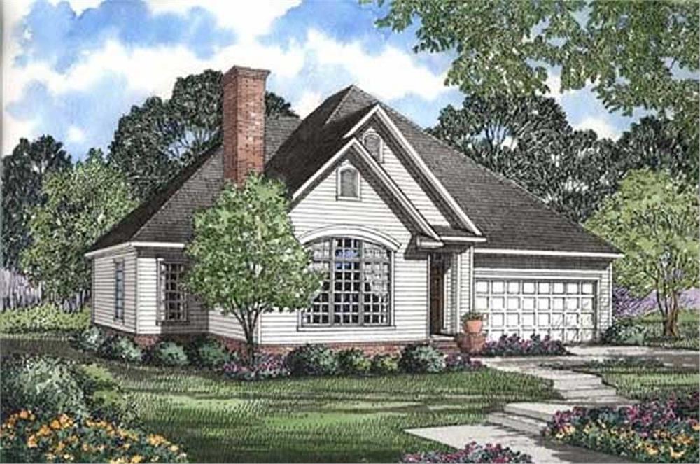 Front elevation of Country home (ThePlanCollection: House Plan #153-1009)