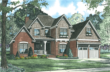 4-Bedroom, 2952 Sq Ft Country Home Plan - 153-1019 - Main Exterior