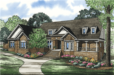 4-Bedroom, 4886 Sq Ft French Country Home Plan - 153-1025 - Main Exterior