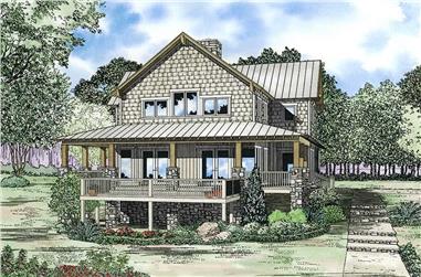 4-Bedroom, 3003 Sq Ft Rustic House Plan - 153-1060 - Front Exterior