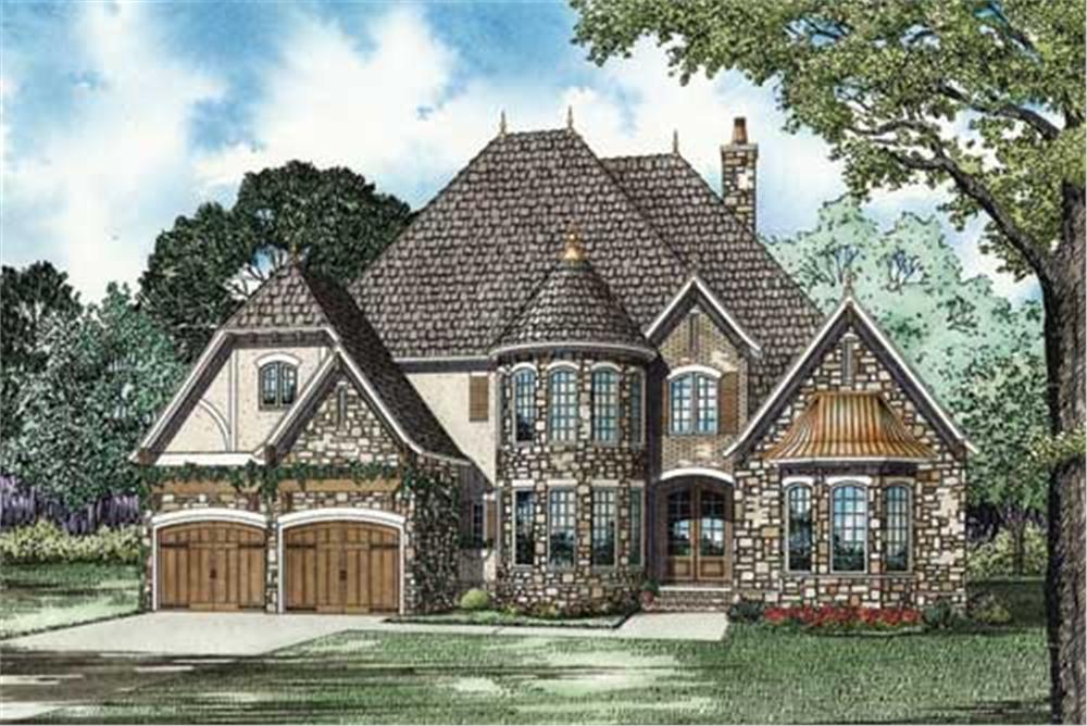This image shows the Craftsman and Traditional style for this set of house plans.
