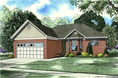 3-Bedroom, 1463 Sq Ft Small House Plans - 153-1079 - Front Exterior