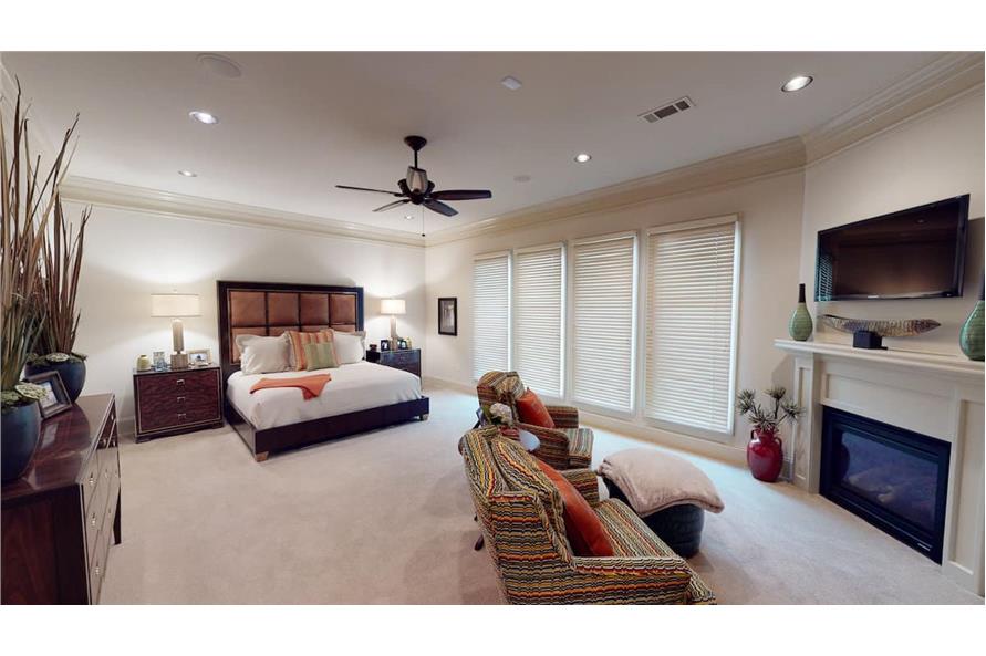 Master Bedroom: Fireplace of this 4-Bedroom,3766 Sq Ft Plan -153-1095