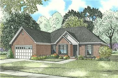 3-Bedroom, 1898 Sq Ft Southern House Plan - 153-1117 - Front Exterior