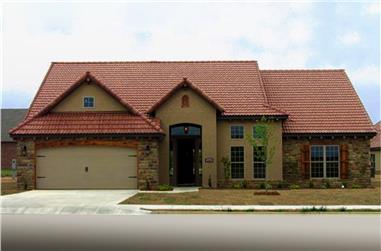 3-Bedroom, 2110 Sq Ft Tuscan House Plan - 153-1125 - Front Exterior