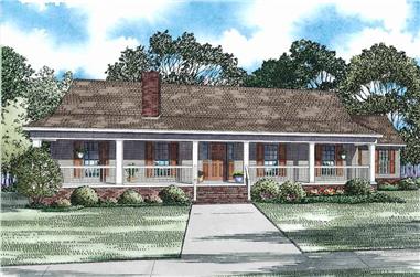 3-Bedroom, 2247 Sq Ft Country Home Plan - 153-1132 - Main Exterior
