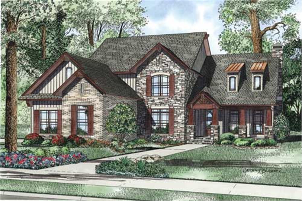 Transitional Craftsman style home (ThePlanCollection: Plan #153-1134)