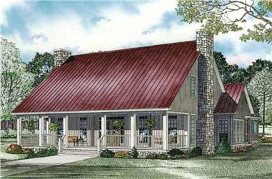 3-Bedroom, 2607 Sq Ft Country Home Plan - 153-1136 - Main Exterior