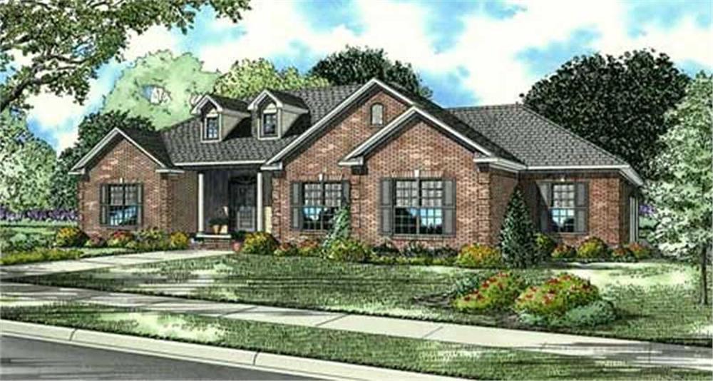 Front elevation of Country home (ThePlanCollection: House Plan #153-1145)