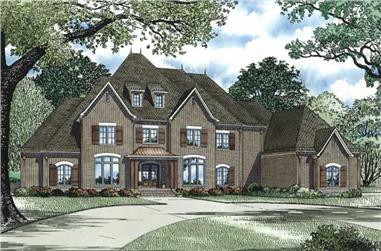 4-Bedroom, 6571 Sq Ft Country House Plan - 153-1159 - Front Exterior