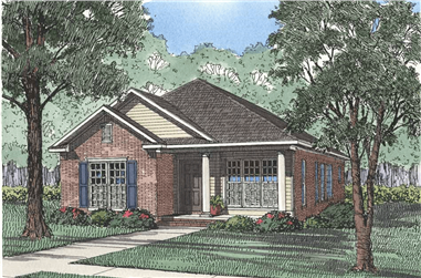 3-Bedroom, 1574 Sq Ft Country Home Plan - 153-1170 - Main Exterior