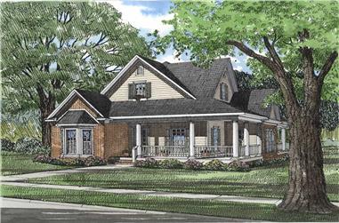 3-Bedroom, 1927 Sq Ft Southern Home Plan - 153-1175 - Main Exterior