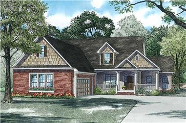 4-Bedroom, 2635 Sq Ft Country Home Plan - 153-1186 - Main Exterior