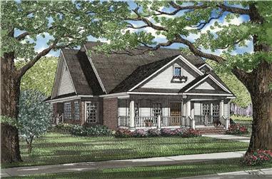 3-Bedroom, 1966 Sq Ft Southern Home Plan - 153-1208 - Main Exterior