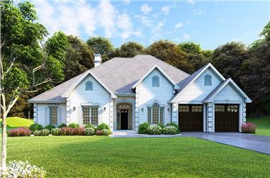 4-Bedroom, 2525 Sq Ft European-Style Ranch - Plan #153-1210 - Front Exterior