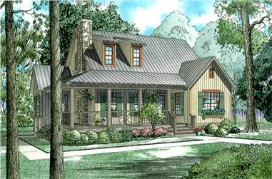 4-Bedroom, 1472 Sq Ft Country House Plan - 153-1226 - Front Exterior