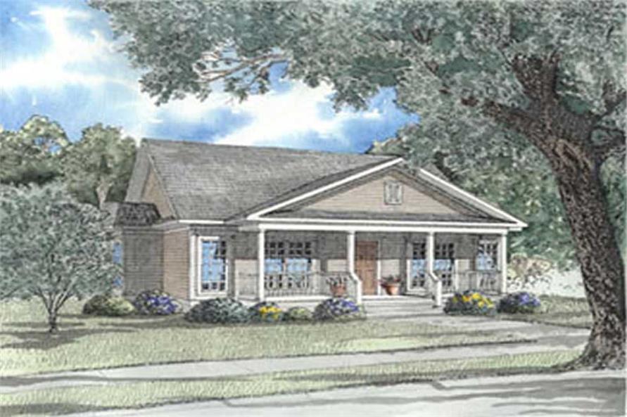 3-Bedroom, 1401 Sq Ft Country Home Plan - 153-1272 - Main Exterior