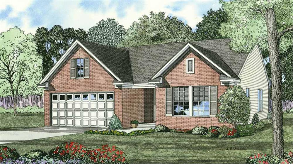 Front elevation of Country home (ThePlanCollection: House Plan #153-1290)
